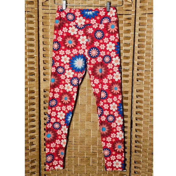 LuLaroe Floral Leggings 2 Pairs OS - Picture 2 of 3